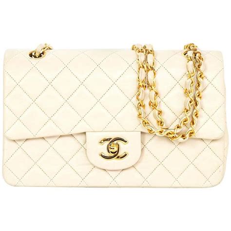 chanel classic flap bag cream|vintage Chanel flap bag small.